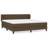 vidaXL Box spring postel s matrac&iacute; tmavě hněd&aacute; 180x200 cm textil