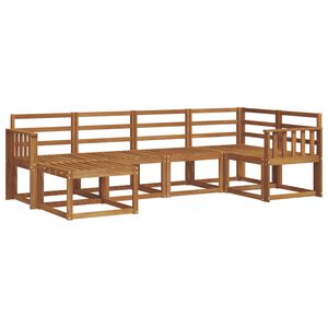 vidaXL Venkovn&iacute; pohovkov&aacute; souprava 6 pcs Př&iacute;rodn&iacute;