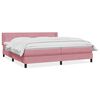 vidaXL Box spring postel s matrac&iacute; růžov&aacute; 180x210 cm samet
