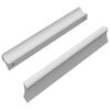 vidaXL Rukojeť 2 pcs Stř&iacute;brn&aacute; 105.7 x 7.4 x 15.5 mm Hlin&iacute;k