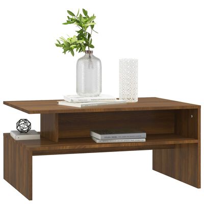 vidaXL Konferenční stolek hnědý dub 90x60x42,5 cm kompozitní dřevo