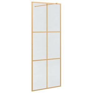 vidaXL Zevnitř vstupn&iacute; sprchov&aacute; zeď Zlat&aacute; 80 x 195 cm tvrzen&eacute; sklo