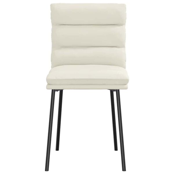 vidaXL Jídelní židle 4 ks krémové samet