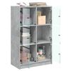 vidaXL Highboard s dv&iacute;řky betonově &scaron;ed&yacute; 68x37x109 cm kompozitn&iacute; dřevo