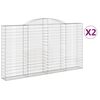 vidaXL Klenut&eacute; gabionov&eacute; ko&scaron;e 2 ks 300x30x160/180cm pozinkovan&eacute; železo