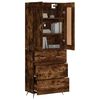 vidaXL Skř&iacute;ň highboard kouřov&yacute; dub 69,5 x 34 x 180 cm kompozitn&iacute; dřevo