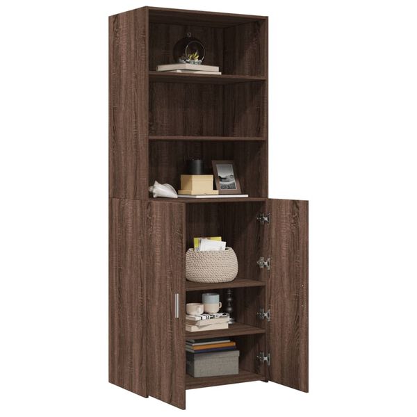 vidaXL Skř&iacute;ň highboard hněd&yacute; dub 70 x 42,5 x 185 cm kompozitn&iacute; dřevo