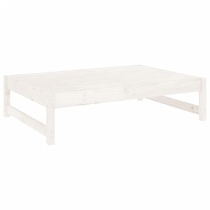 vidaXL Zahradn&iacute; podnožka b&iacute;l&aacute; 120 x 80 cm masivn&iacute; borov&eacute; dřevo