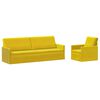 vidaXL Set pohovek 2 pcs Žlut&aacute; Samet