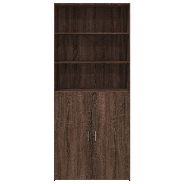 vidaXL Skř&iacute;ň highboard hněd&yacute; dub 80 x 42,5 x 185 cm kompozitn&iacute; dřevo