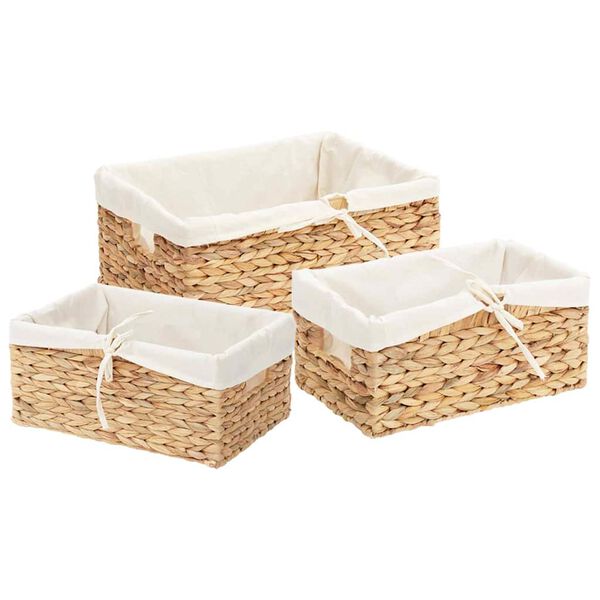 vidaXL &Uacute;ložn&eacute; ko&scaron;e 3 pcs Př&iacute;rodn&iacute; 40 x 30 x 18 cm Vodn&iacute; hyacint