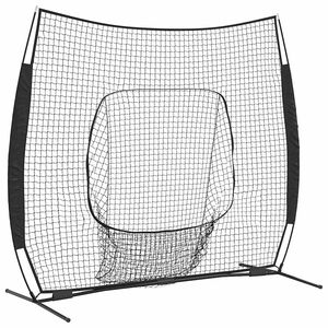 vidaXL S&iacute;ť na tr&eacute;nink baseballu Čern&aacute; 250 x 106 x 209 cm Polyester