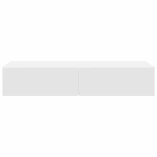 vidaXL N&aacute;stěnn&aacute; police se z&aacute;suvkami b&iacute;l&aacute; 100x36x19 cm kompozitn&iacute; dřevo