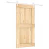vidaXL Posuvn&eacute; dveře Př&iacute;rodn&iacute; a b&iacute;l&aacute; 100 x 210 cm Masivn&iacute; borov&eacute; dřevo