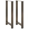 vidaXL Nohy barov&eacute;ho stolu z př&iacute;rodn&iacute; oceli 2 ks 60 x (110-111) cm ocel