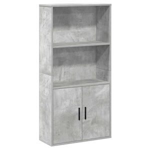 vidaXL Knihovna betonově &scaron;ed&aacute; 60x24x120 cm kompozitn&iacute; dřevo