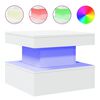 vidaXL Konferenčn&iacute; stolek s LED osvětlen&iacute;m b&iacute;l&yacute; 50 x 50 x 40 cm