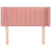 vidaXL Čelo postele typu u&scaron;&aacute;k růžov&aacute; 93x16x78/88 cm samet