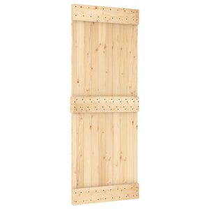 vidaXL Posuvn&eacute; dveře NARVIK Přirozen&aacute; a čern&aacute; 80 x 210 cm (152,5 cm)
