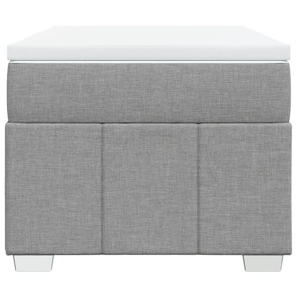 vidaXL Box spring postel s matrac&iacute; světle &scaron;ed&aacute; 90x200 cm textil