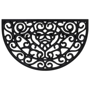 vidaXL Rohožka před dveře půlkruhov&aacute; 45 x 75 cm guma