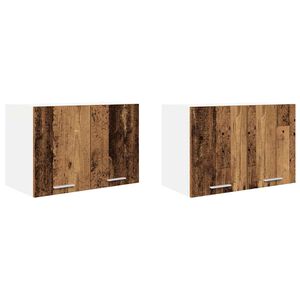 vidaXL Z&aacute;věsn&aacute; skř&iacute;ňka 2 pcs Star&eacute; dřevo a b&iacute;l&aacute; 60 x 31 x 40 cm
