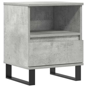 vidaXL Nočn&iacute; stolek betonově &scaron;ed&yacute; 40 x 35 x 50 cm kompozitn&iacute; dřevo
