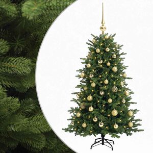 vidaXL Uměl&yacute; v&aacute;nočn&iacute; stromek s v&aacute;nočn&iacute;mi koulemi 120 cm 150 LED