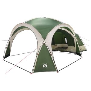 vidaXL Bočn&iacute; stan Zelen&aacute; 410 x 410 x 250 cm Polyester a ocel