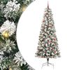 vidaXL Uměl&yacute; Skl&aacute;dac&iacute; V&aacute;nočn&iacute; Strom 300 LED Zelen&aacute; a b&iacute;l&aacute; 240 cm