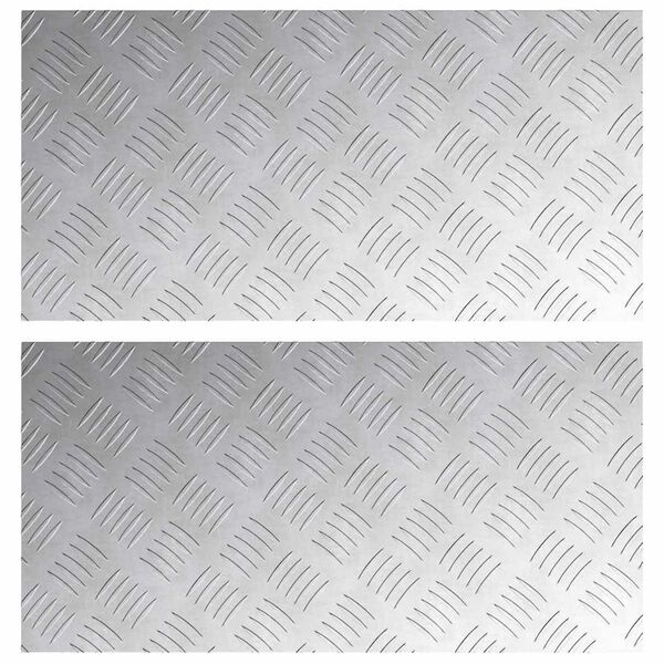 vidaXL Schodov&eacute; n&aacute;&scaron;lapy Obd&eacute;ln&iacute;kov&yacute; 2 pcs Stř&iacute;brn&aacute; 60 x 30 cm Hlin&iacute;k