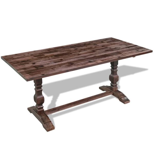 vidaXL Skl&aacute;dac&iacute; stůl s trnož&iacute; masivn&iacute; ak&aacute;ciov&eacute; dřevo 180x80x75 cm