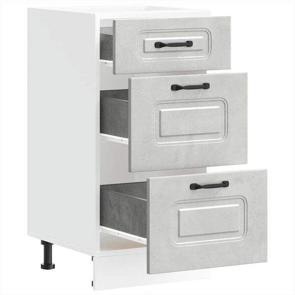 vidaXL Kuchyňsk&aacute; spodn&iacute; skř&iacute;ňka "Kalmar" betonově &scaron;ed&aacute; kompozitn&iacute;