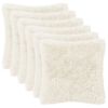 vidaXL Povlak na pol&scaron;t&aacute;ř 6 pcs HEERLEN B&iacute;l&aacute; 40 x 40 cm PV fleece