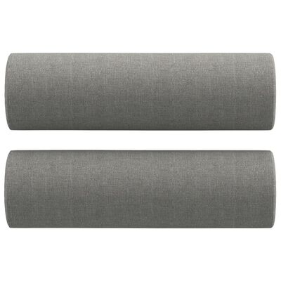 vidaXL 3místná pohovka s polštáři a poduškami tmavě šedá 180 cm textil