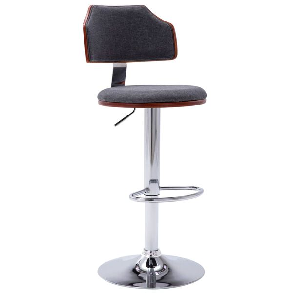 vidaXL Barov&eacute; stoličky 2 ks tmavě &scaron;ed&eacute; oh&yacute;ban&eacute; dřevo a textil