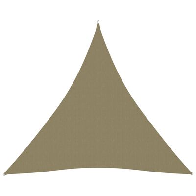 vidaXL Stínící plachta oxfordská látka trojúhelníková 3x3x3 m béžová