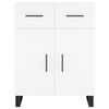 vidaXL Skř&iacute;ň highboard b&iacute;l&aacute; 69,5 x 34 x 180 cm kompozitn&iacute; dřevo