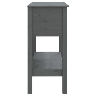 vidaXL Konzolový stolek šedý 75 x 35 x 75 cm masivní borové dřevo