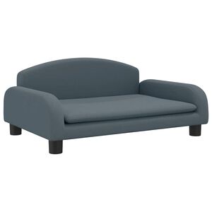 vidaXL Dětsk&aacute; pohovka tmavě &scaron;ed&aacute; 70 x 45 x 30 cm textil