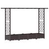 vidaXL Vyv&yacute;&scaron;en&yacute; z&aacute;hon s trel&aacute;ž&iacute; a střechou Hněd&aacute; 203 x 40 x 121 cm PP