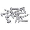 vidaXL Dřevěn&eacute; &scaron;rouby 12 ks Stř&iacute;brn&aacute; M3,5 x 20 mm Ocel