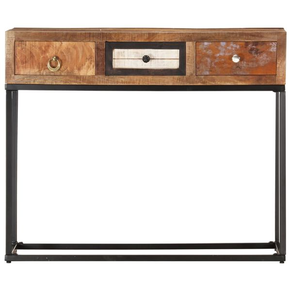 vidaXL Konzolový stolek zlatý 90x30x75 cm masivní recyklované dřevo