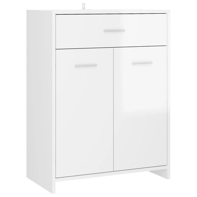 vidaXL Koupelnová skříňka bílá vysoký lesk 60 x 33 x 80 cm dřevotříska