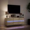 vidaXL N&aacute;stěnn&aacute; TV skř&iacute;ňka s LED osvětlen&iacute;m dub sonoma 130x31x45 cm