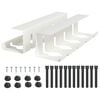 vidaXL Tray na kabely pod stolem 2 ks B&iacute;l&aacute; 43 x 12 x 10 cm Ocel