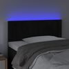 vidaXL Čelo postele s LED čern&eacute; 90x5x78/88 cm samet