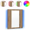 vidaXL Zrcadlov&aacute; skř&iacute;ňka LED dub artisan 40x12x45 cm kompozitn&iacute; dřevo