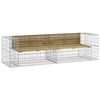vidaXL Zahradn&iacute; lavice gabionov&yacute; design 244x71x65,5 cm borov&eacute; dřevo