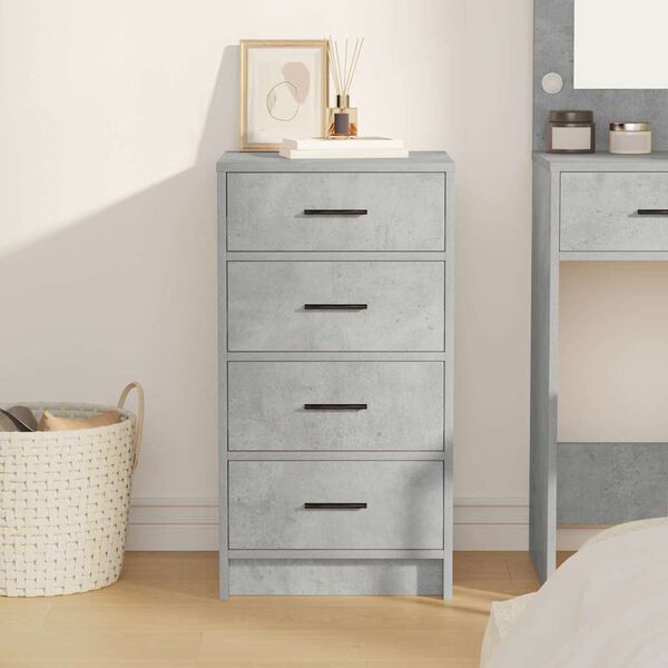 vidaXL Serv&iacute;rovac&iacute; skř&iacute;ň se z&aacute;suvkou Betonov&aacute; &scaron;ed&aacute; 40 x 41 x 75 cm